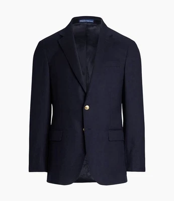 $898 POLO Ralph Lauren The Iconic Doeskin Blazer Abrigo Deportivo Lana 50R Azul Marino Nuevo Con Etiquetas Foto 1 de 4