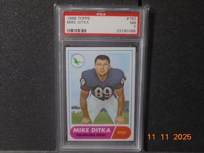 1968 Topps - Mike Ditka #162 PSA 7 Foto 1 de 2