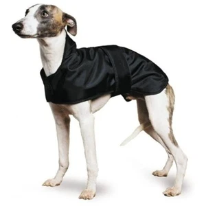 Ancol Whippet Greyhound Dog Coat Jacket Muddy Paws Black Waterproof Fleece - Picture 1 of 4