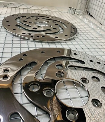 HARLEY POLISH 2 ROTORS FRONT & REAR SOFTAIL 2000 HERITAGE FATBOY OEM EXCHANGE - Image 1 of 4