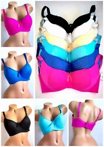 Plus Size Bras Women Bra Thin Padded Lace Underwear Sexy Brassiere 36DD-44DD 634 - Picture 1 of 11