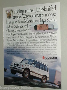 1993 Suzuki advertisement, Suzuki Sidekick 4x4, towing trailer - Foto 1 di 3