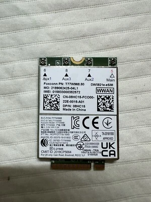 Dell Latitude 5420 Snapdragon X20 4G LTE Wireless DW5821 eSIM PJ8F9 8HC15 S19 - Image 1 of 2