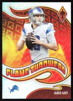 2021 Panini Phoenix Flame Throwers Jared Goff Detroit Lions #FT-23 - Image 1 of 2
