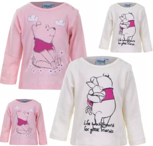 Disney Winnie the Pooh Mädchen 2er Pack Baby T-Shirt Langarm Oberteil Größe - Bild 1 von 3