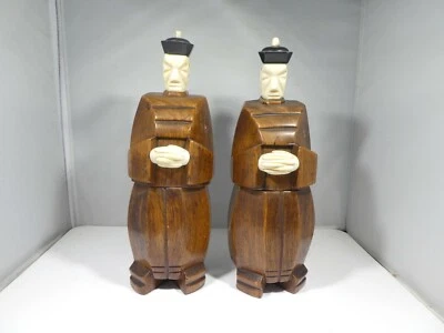 CAJAS CUBISTAS FIGURATIVAS CHINAS ESTILO OKIMONO ART DECO JAPONÉS AÑOS 30   Foto 1 de 4