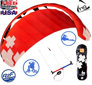 HQ4 Rush Pro 350 Trainer Kite 3-line kiteboarding Power Foil Landboard R2F - Picture 1 of 7