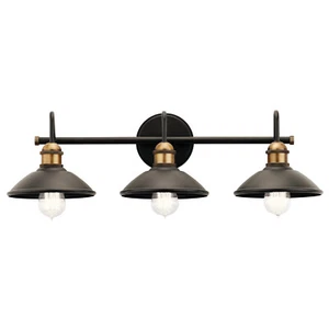 Clyde 3-Light Bathroom Vanity Light in Olde Bronze - Picture 1 of 2