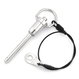 Stainless Steel 6mm Quick Release Ball Lock Pin 40mm Length Usable Security Bolt - Picture 1 of 5