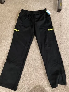 NWT Boys Jumping Beans Play Cool Fleece Lined Pant Black w/ yellow detail Sz 10 - Picture 1 of 5