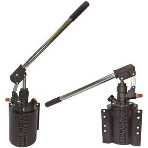 Bomba manual hidráulica de acción simple 18ccm 200 bar tanque de 4 litros - Imagen 1 de 4