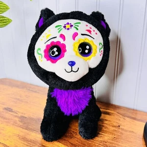 Russ Lil Peepers 9" Day Of The Dead Sugar Skull Black Cat Kitty Stuffed Plush - Picture 1 of 8