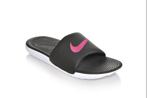New Womens Nike Kawa Slide Sandals Style 834588-060 Black/Vivid Pink 