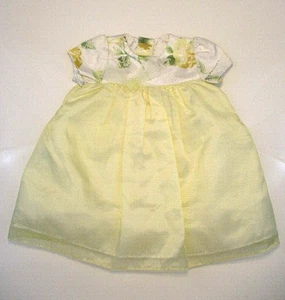 Vtg GOOD LAD Dress 24 mos Pale Yellow S/S Bow Layered Skirt Spring Summer - Picture 1 of 13
