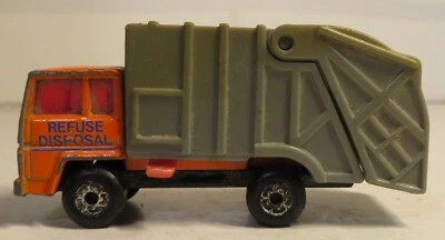1979 Matchbox Superfast Garbage Disposal No 38 Truck Refusal Vintage Orange Lesn - Image 1 of 4