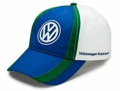 + VOLKSWAGEN VW Motorsport Cap Baseballcap, blau/grün/weiss Golf,GTI, Polo
