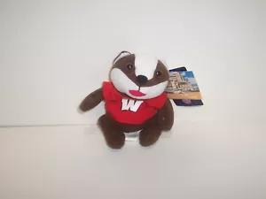 Bucky Badger 2005 8" University of Wisconsin gorro juguete familiar estadounidense promoción - Imagen 1 de 2