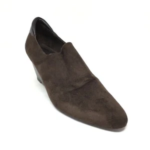Women's Donald J Pliner Ferny Wedge Ankle Boots Booties Shoes Size 8 Brown Suede - Picture 1 of 10