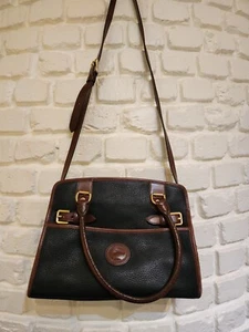 Vintage Dooney & Bourke Black Leather Crossbody Purse Made In USA - Picture 1 of 15