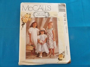 Sweet McCALLS 7519 Niñas Vestido/Vestido de Sol Delantal y Pantalones PATRÓN 2-3-4 UC - Imagen 1 de 3