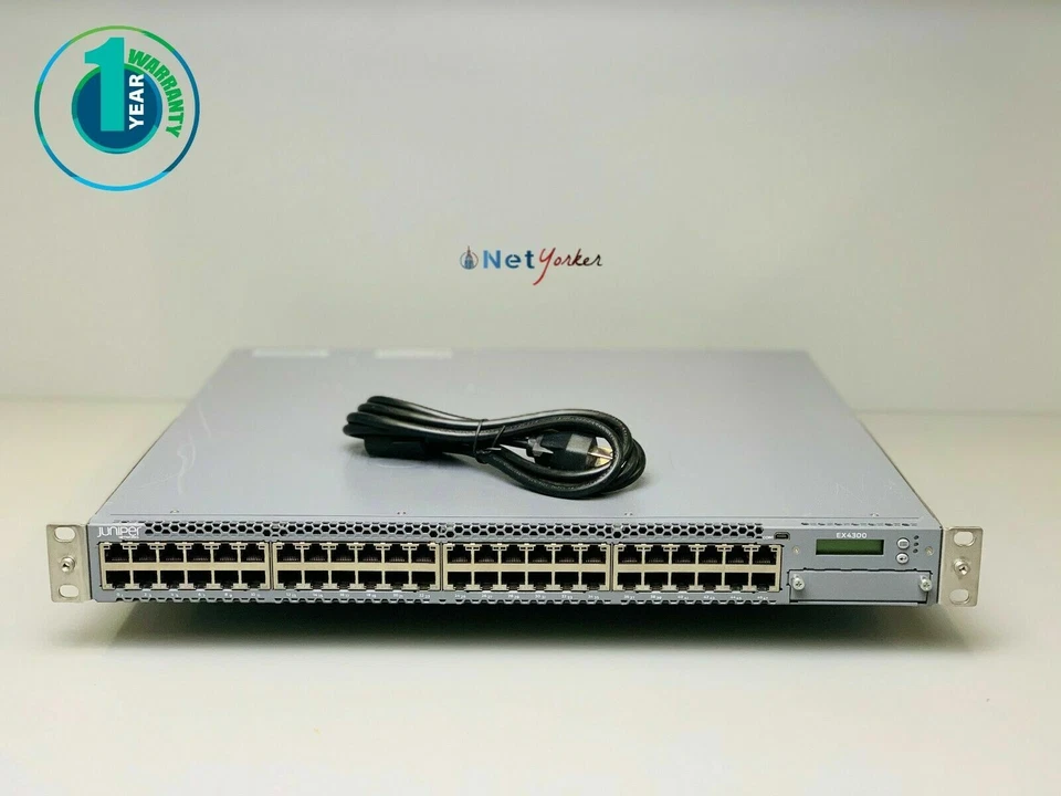 Juniper EX4300-48T 48 Port 10/100/1000BASE-T Switch - COMES WITH DUAL POWER  - Image 1 of 4