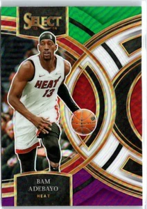 2023-24 Panini Select #142 Bam Adebayo Green White Purple Prizms - Picture 1 of 2
