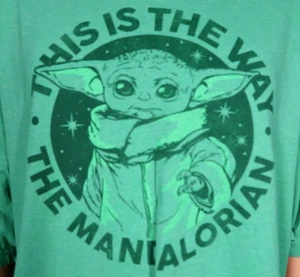Star Wars Grogu T Shirt 4XL 4XB Big The Mandalorian This is the Way Child - Picture 1 of 4