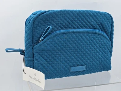 Bolso de Cosméticos Vera Bradley Icónico Grande Bahama Bay Azul Nuevo Con Etiquetas Foto 1 de 4