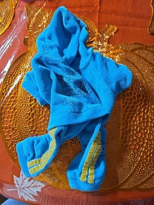 Pet蓝色连帽服装, X-小号服装或夹克 — 第 1/4 张图片