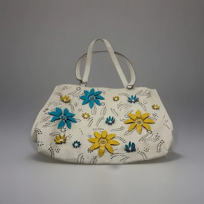 De Colección Y2K China Lavandería 3D Flor Cartera Bolso de Mano Azul Amarillo Foto 1 de 4