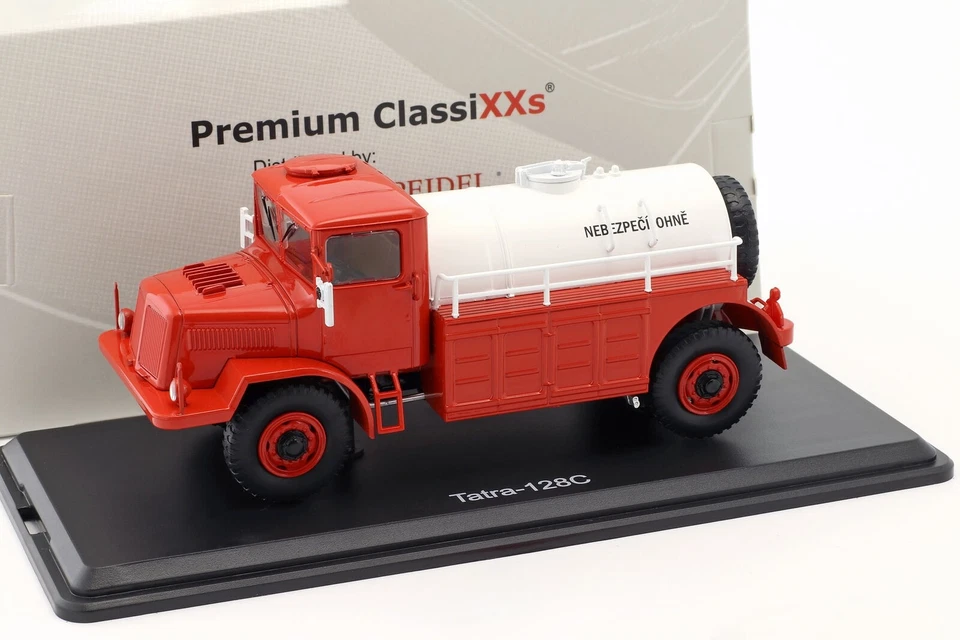 1 43 Premium ClassiXXs Tatra 128c Fuel Truck Red/white