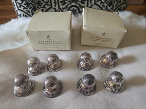 2 Boxes of 4 Pottery Barn Maxfield Silverplate Place Card Holders 8 Total - Picture 1 of 5