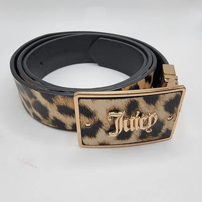 Cinturón Juicy Couture imitación cuero estampado animal mujer cinturón logotipo deletreado Foto 1 de 4