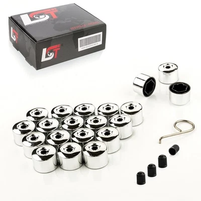 20x wheel nuts cover caps wheel bolt caps set 17 mm chrome color for Jaguar - Image 1 of 4