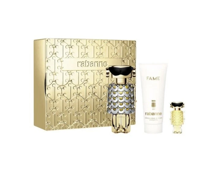 Perfecto para las vacaciones Rabanne Fame conjunto de regalo de perfume para mujer Foto 1 de 2