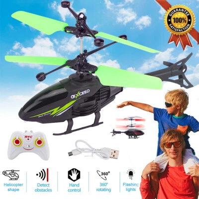 Mini RC Helicóptero Niños Helicóptero Control Remoto con Luz LED Regalo DE - Imagen 1 de 4