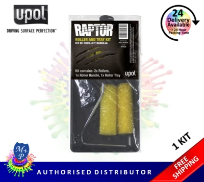 UPOL U-POL Raptor 4" Roller & Paint Tray Mini Foam Roller Pack / Set