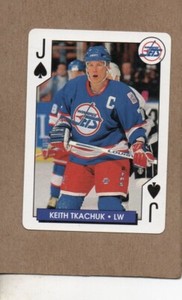 1995-96 bicycle NHL hockey aces keith tkachuk winnipeg jets jack spades