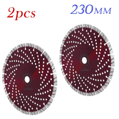 2x 9" 230mm Diamond Angle Grinder Blade Discs Stone Brick Concrete Cutting Disc