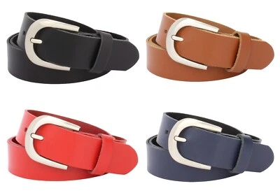 Gürtel Ledergürtel 100% echt Leder Herren Damen 3cm breit Rindsleder kürzbar Neu - Bild 1 von 4