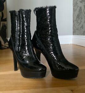 AUTHENTIC JIMMY CHOO TRIXIE BLACK BOOTS IN EXCELLENT CONDITION UK SIZE 3.5