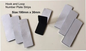 NUMBER PLATE STICKY PAD FIXINGS FOR FLEET-TRAILERS-CARAVANS 6 STRIPS FRONT/REAR - Picture 1 of 1