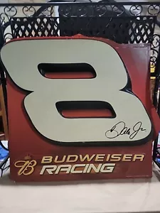 Budweiser Racing Dale Earnhardt JR. # 8 Plastic 3D Sign 2 sided - Picture 1 of 4