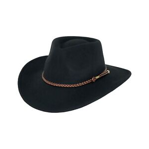 Outback Men's Broken Hill Black Wool Western Hat 1392-BLK