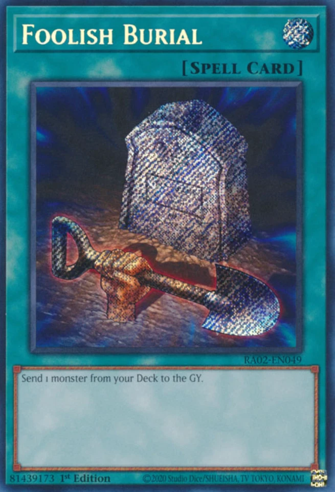 1X NM Foolish Burial - RA02-EN049 - Secret Rare 1st Edition - Image 1 of 1