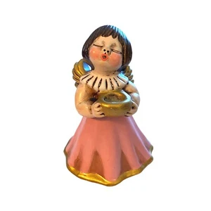 Vintage Bozner Engel Thun Engel - italienische Keramik Figur Kerzenhalter singend - Bild 1 von 9