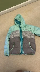 North Face Girls Reversible Puffer Coat Size L (14/16) - Picture 1 of 3