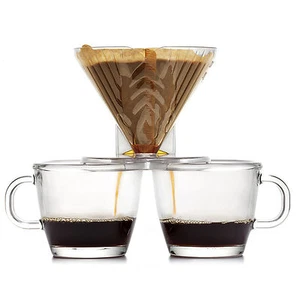 Gocciolatore doppio caffè casa TRASPARENTE versare sopra tè erogazione goccia due tazze alla volta - Foto 1 di 9