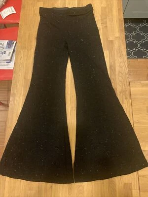 Pantalones Bershka Mujer Negros Brillantes Año Nuevo Fiesta Elásticos Vacaciones L Foto 1 de 4