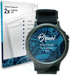 Bruni 2x Protective Film for GolfBuddy WTX Screen Protector Screen Protection - Zdjęcie 1 z 8